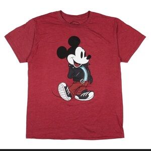 Disney Men's Red Mickey Mouse T-Shirt